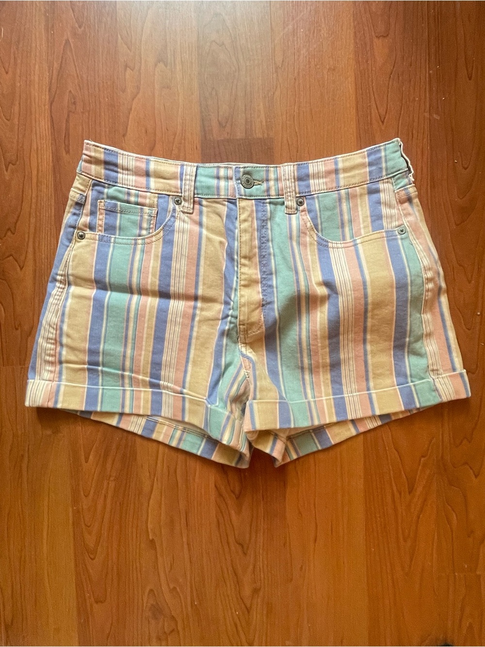 NWOT AE striped mom short